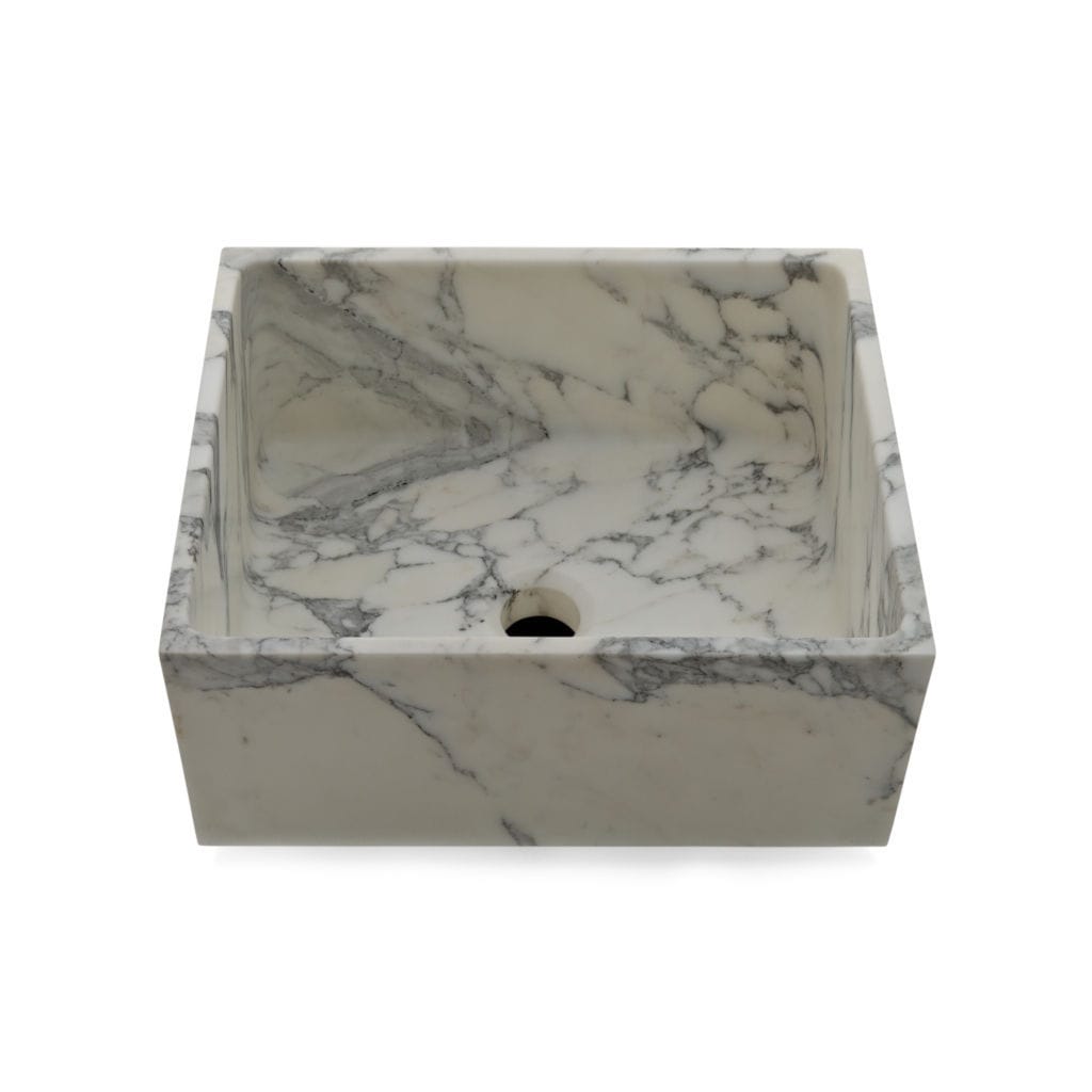 Deep White Marble Basin