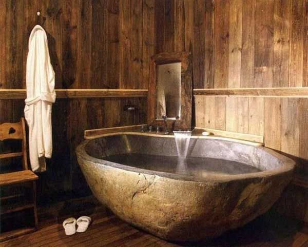 Freestanding Stone Corner Bathtub