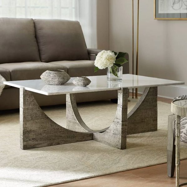 Black Marble Table with Golden Metal Base
