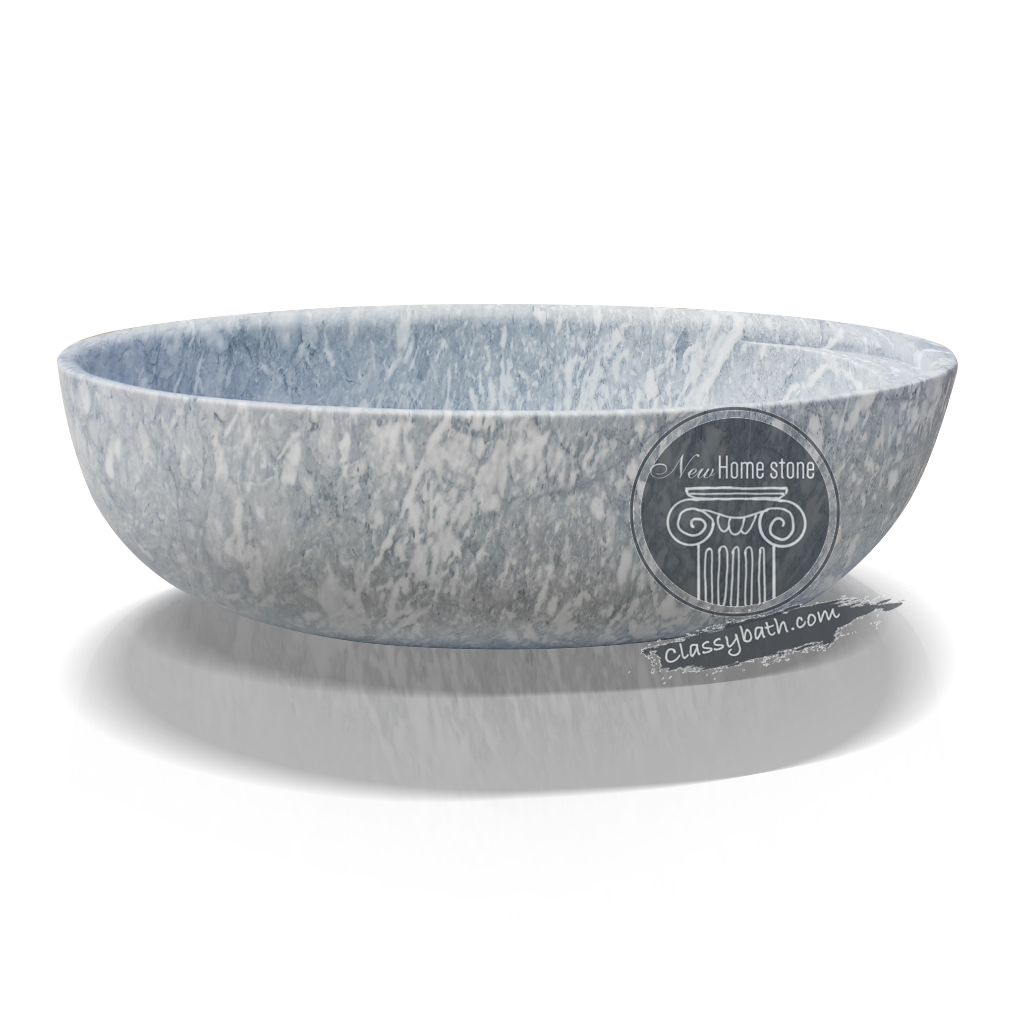 Carrara marble bathtub