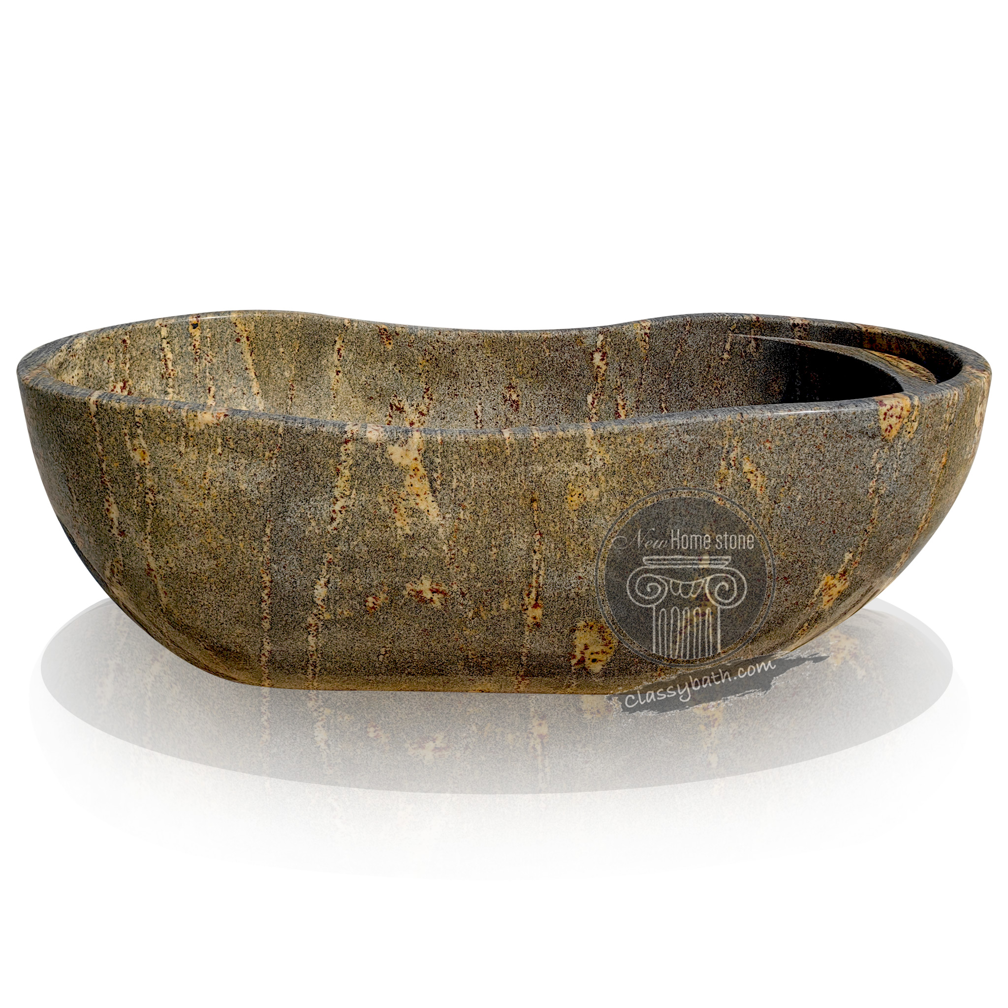 Brown Color Tiger Vein Granite Bathtub