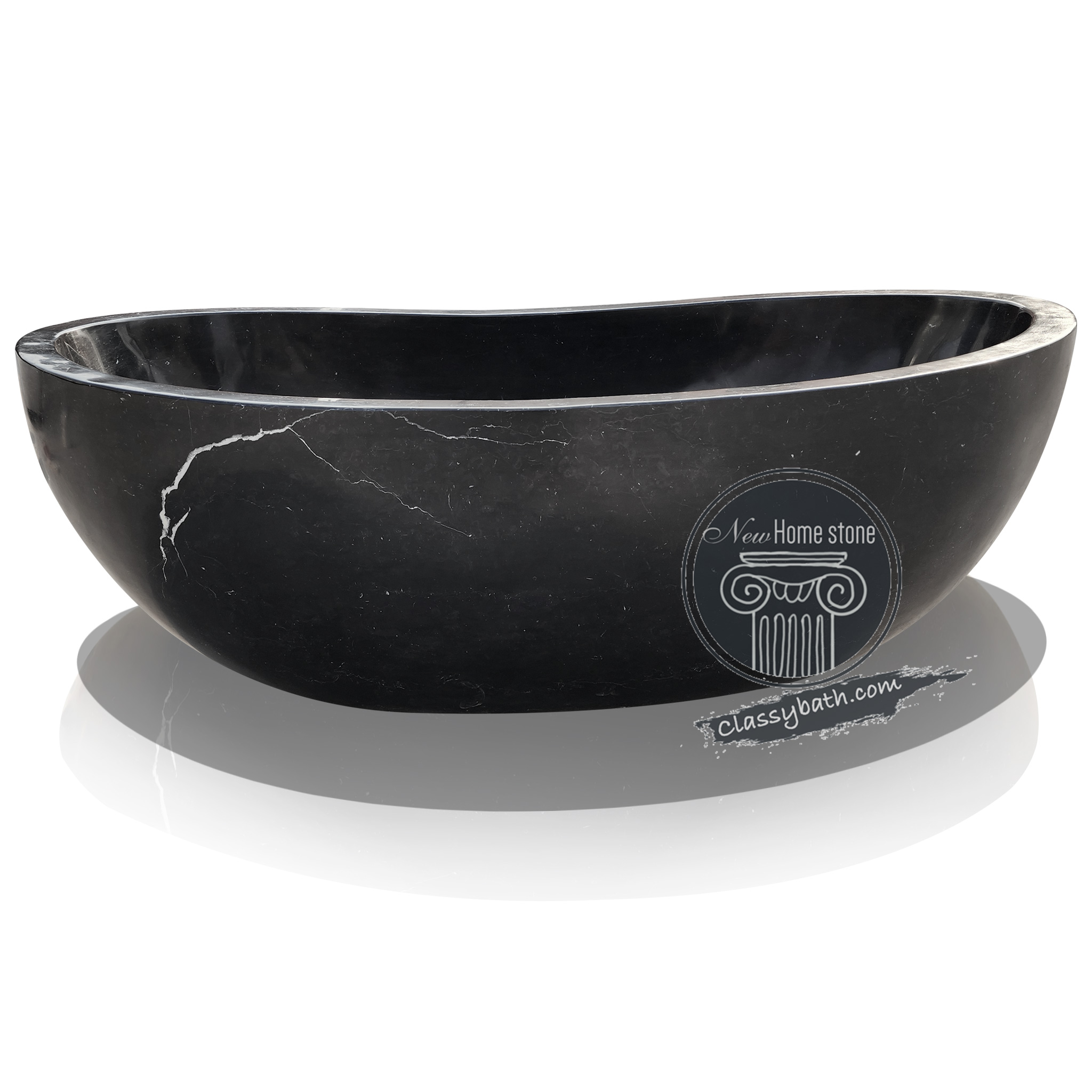Stone Bath Made from Nero Marquina