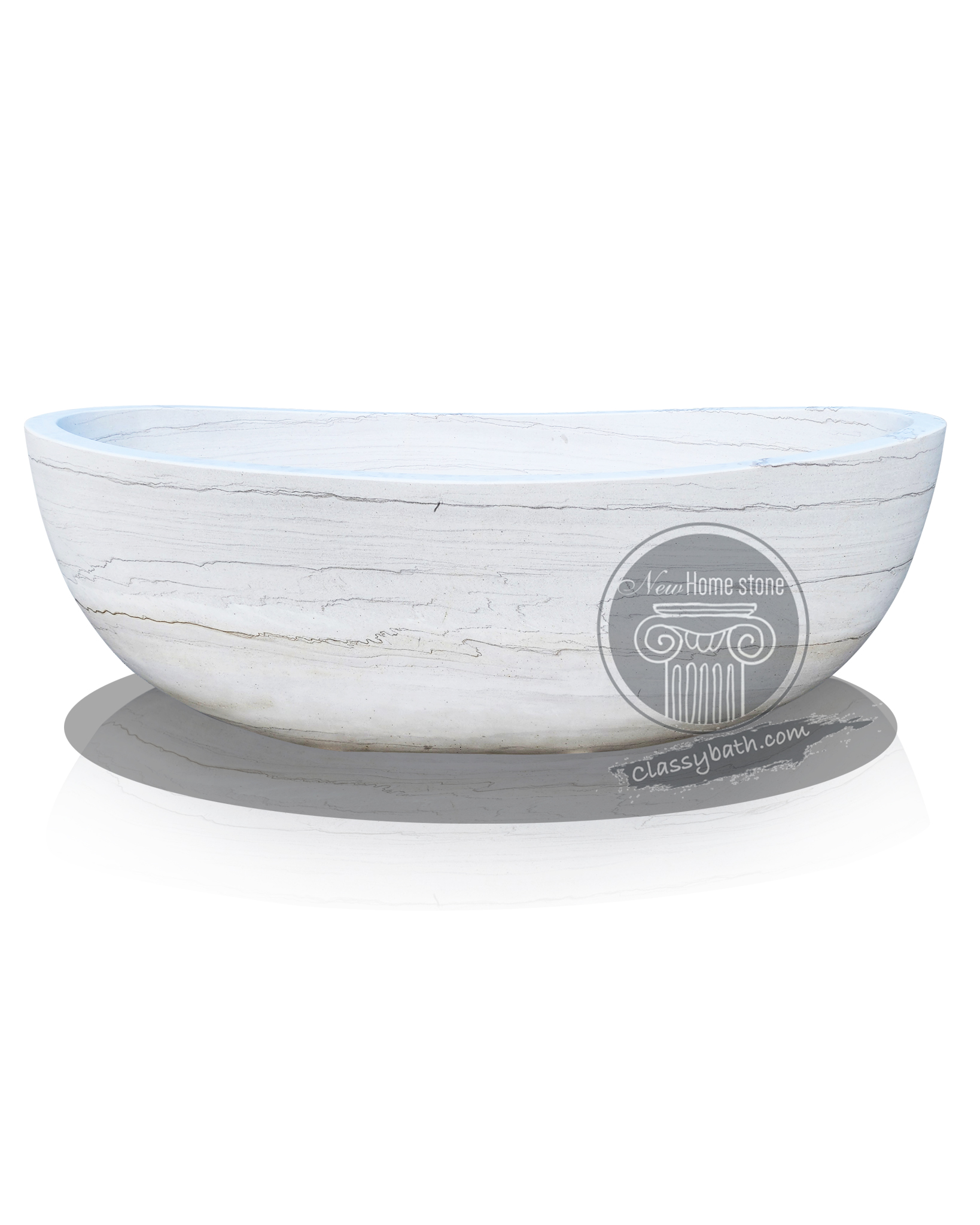 Rare Moonlight White Marble Bathtub