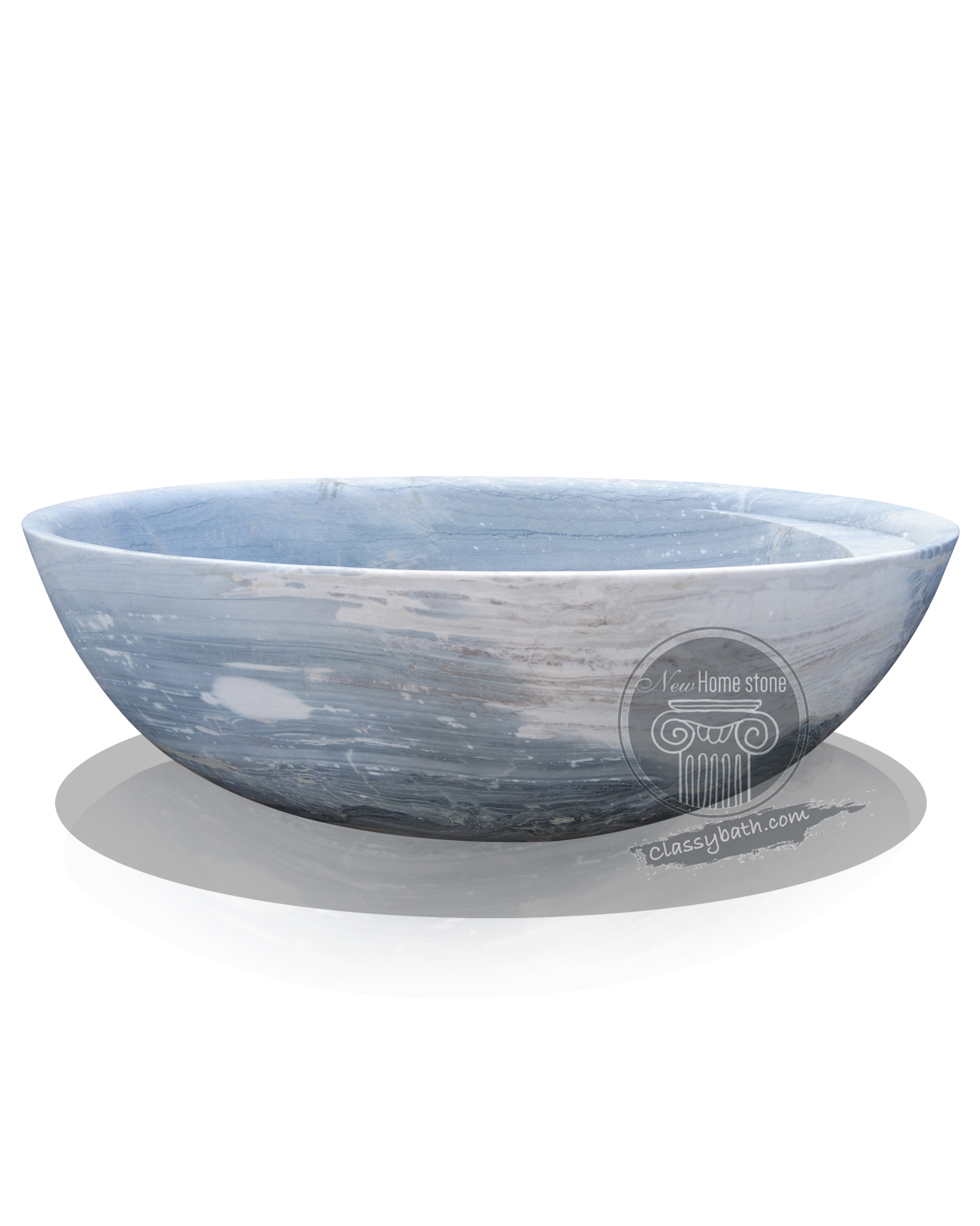 white stone tub
