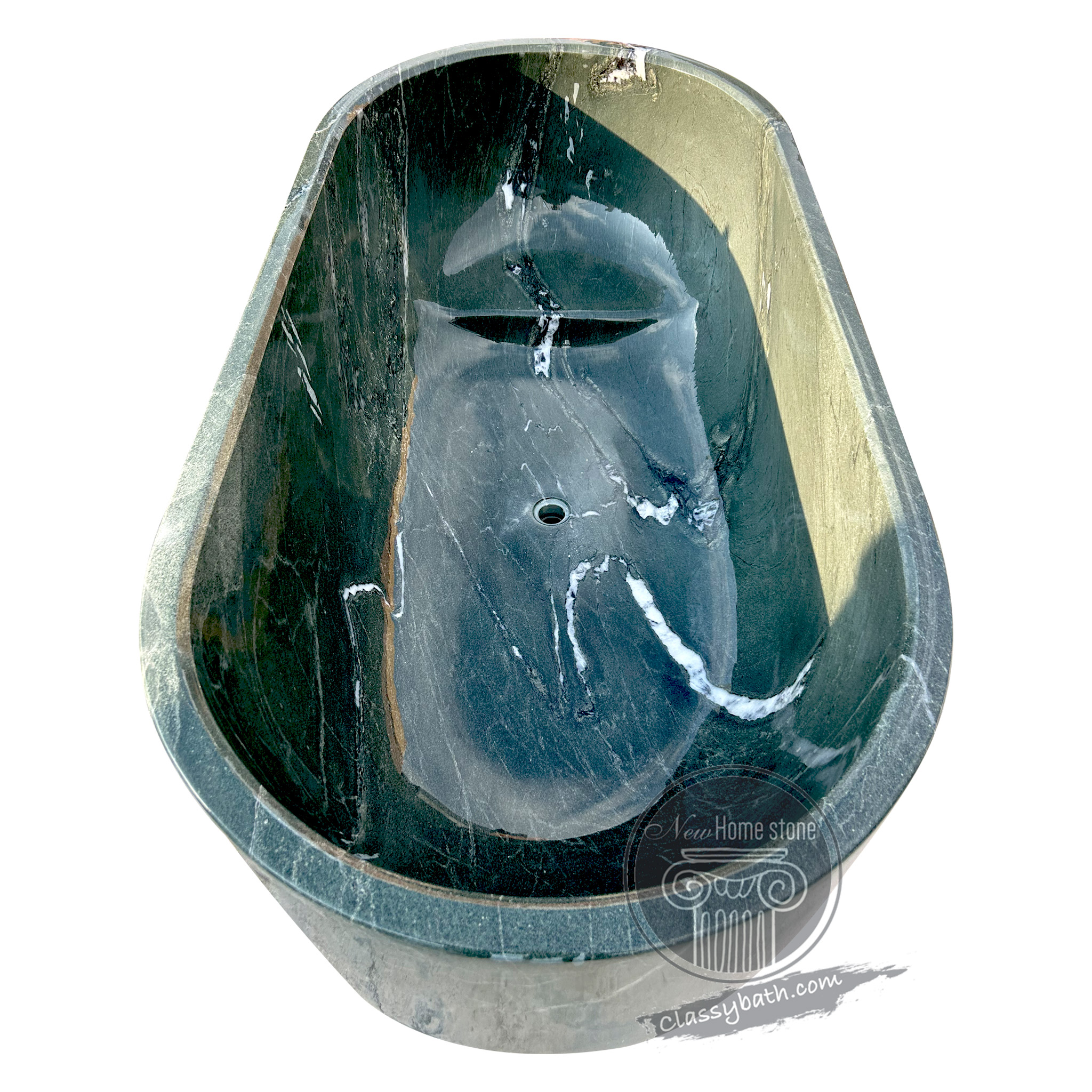 Crystal Green Marble Bathtub