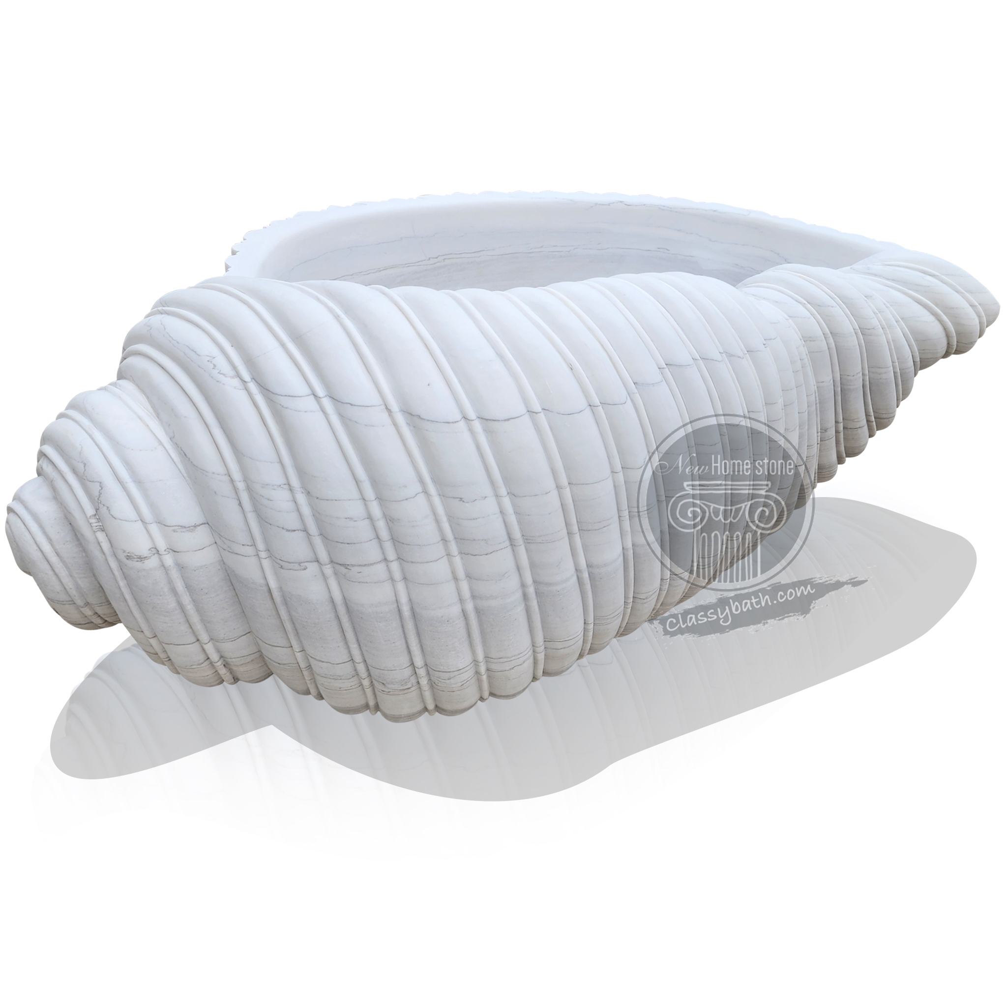 white marble tub