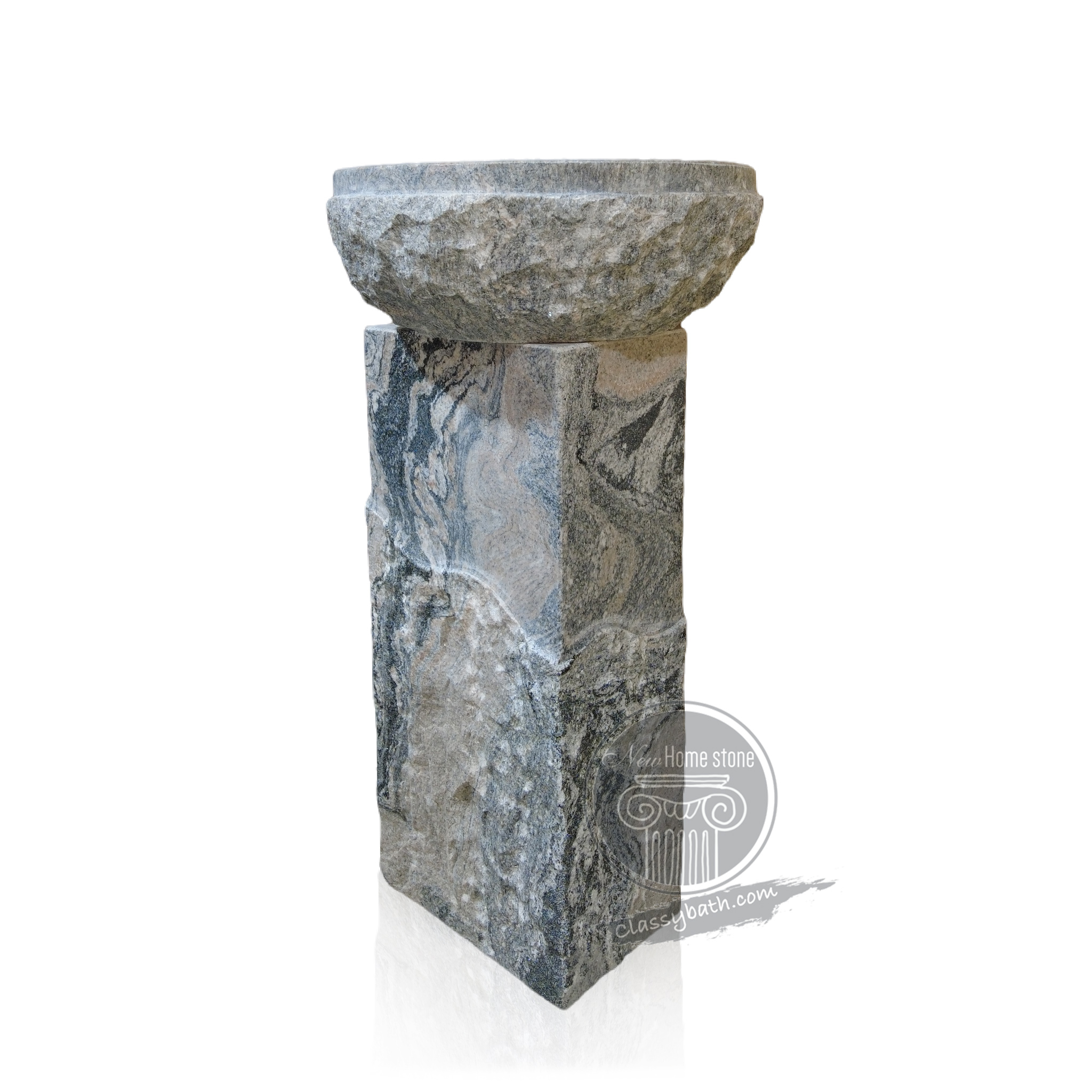 Corner basin with pedestal