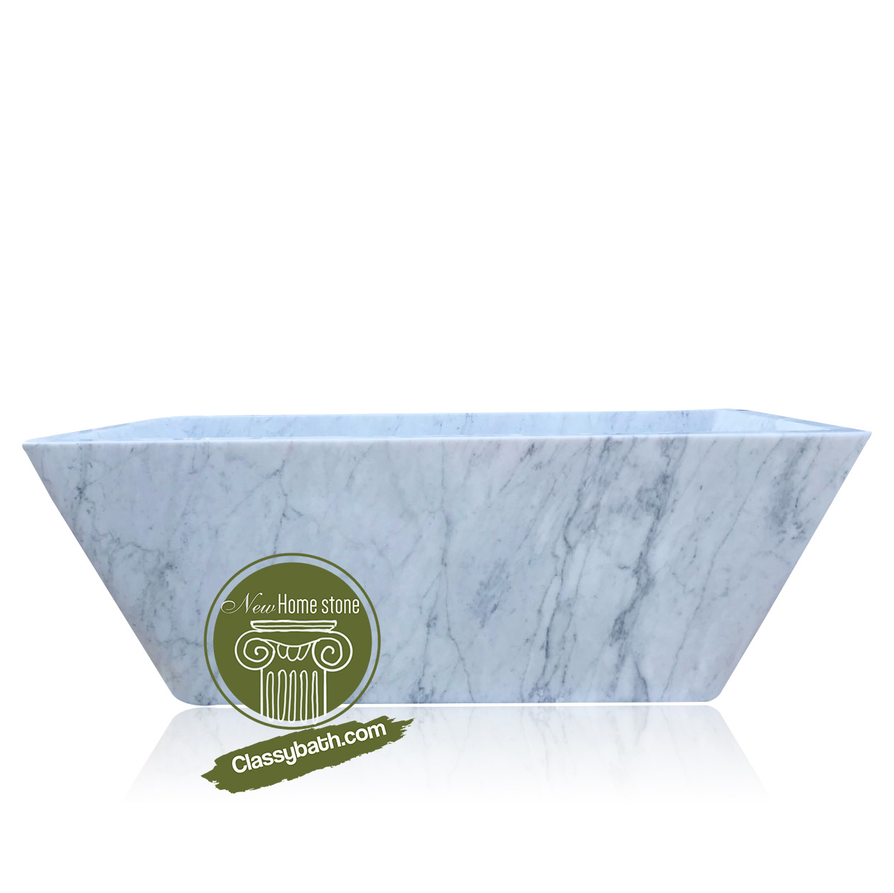 Sleight Edge Marble Stone Bathtub